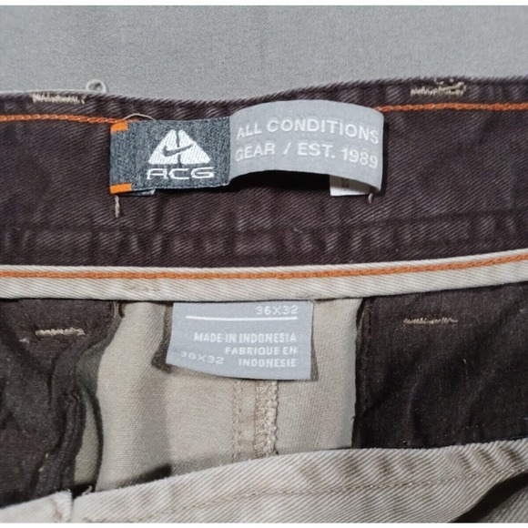 Nike Cargo Pants Men’s 36x32 Beige ACG Canvas Outdoor Hiking‎ Skate Utility - Picture 3 of 4